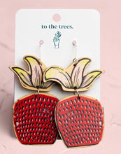Load image into Gallery viewer, Pig Face/ Atherton Raspberry/ Banksia To The Trees Earrings