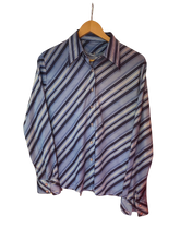 Load image into Gallery viewer, Blue Striped Button Up