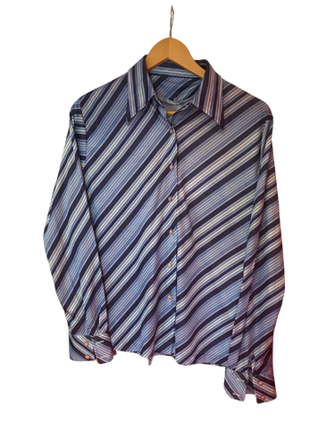 Blue Striped Button Up