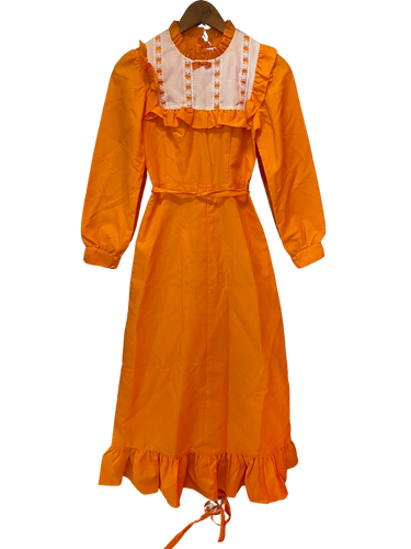 Orange and White Dress