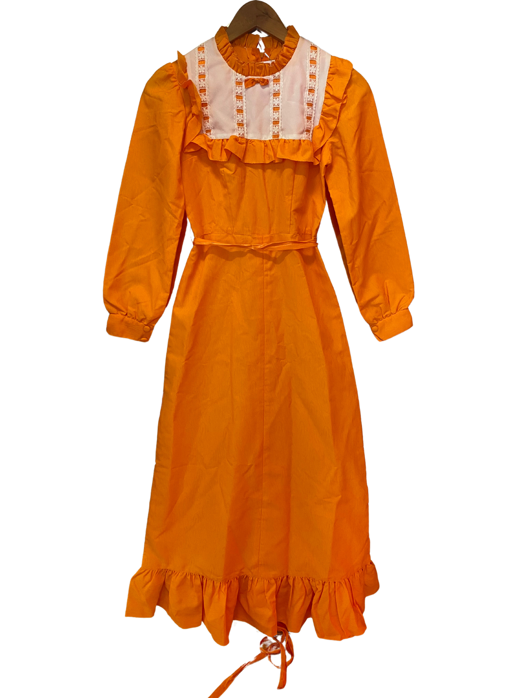 Orange and White Dress