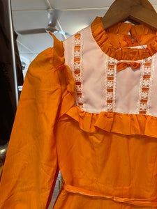 Orange and White Dress