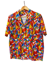 Load image into Gallery viewer, Rainbow Abstract Button Up
