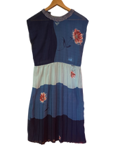 Load image into Gallery viewer, Blue Dress with Pink Flowers