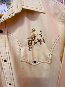 Cream Coloured Cowboy Style Button Up