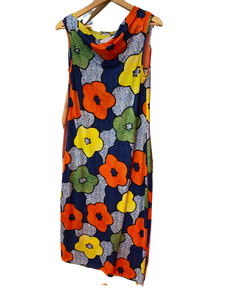 Large Flower Pattern Dress