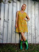 70's floral and colourful shift dress