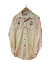 Load image into Gallery viewer, Cream Coloured Cowboy Style Button Up