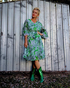 Green Floral Dress