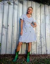 Load image into Gallery viewer, Blue and White Plaid Dress