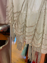 Load image into Gallery viewer, Sheer White Shawl with Beading