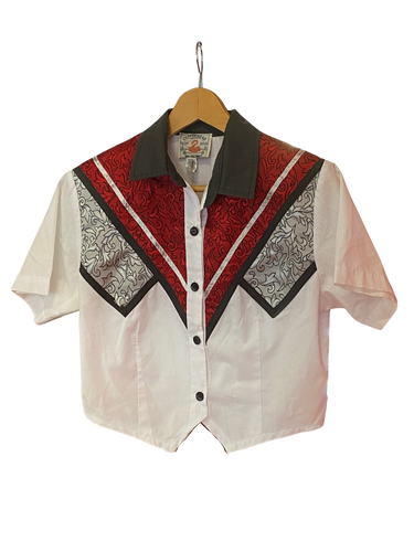 Cowboy Style Cropped Button Up