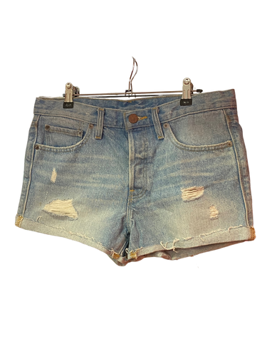 Distressed Denim Shorts