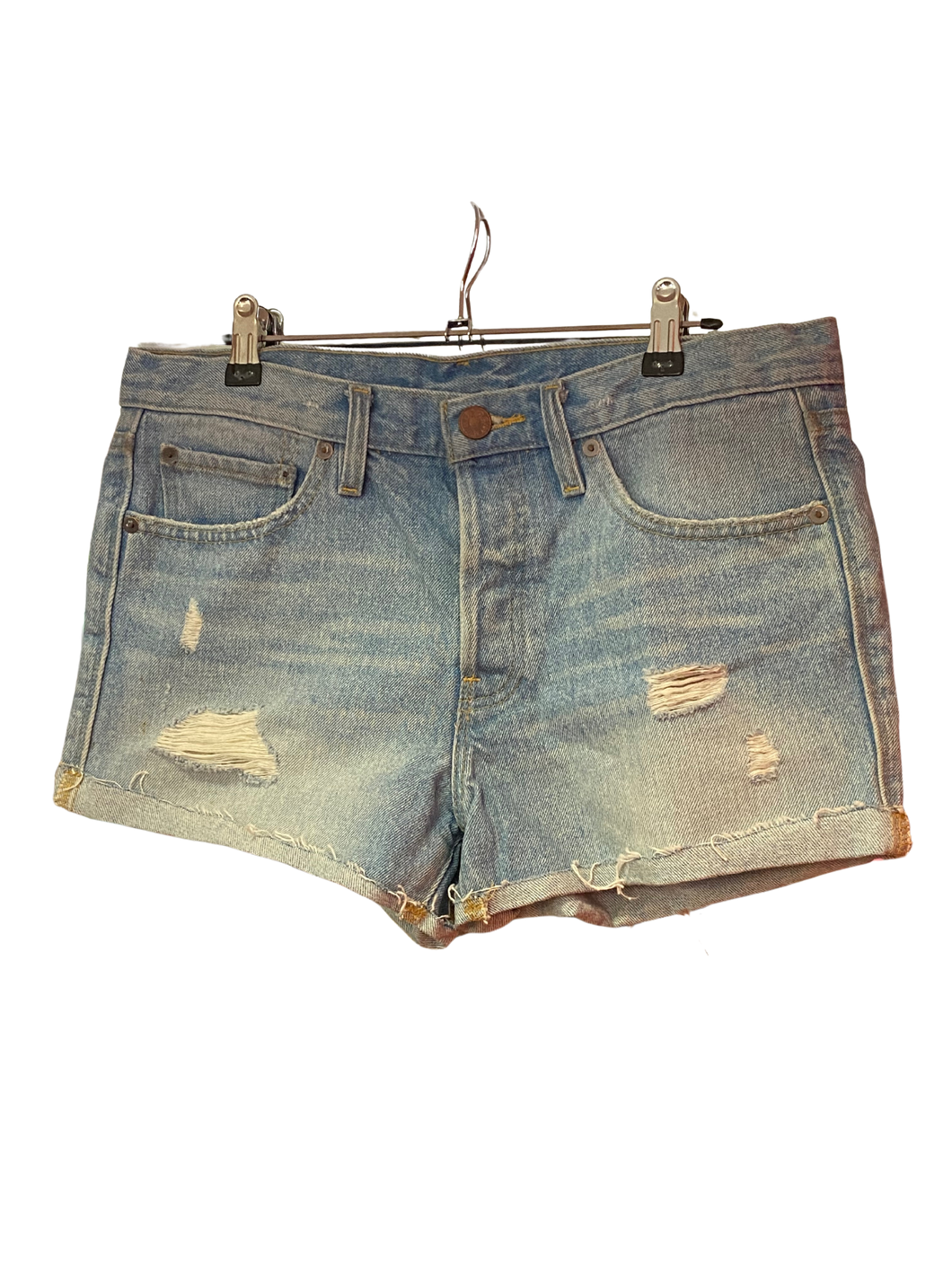 Distressed Denim Shorts