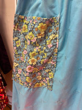 Load image into Gallery viewer, Blue Dress with Floral Pattern Pocket