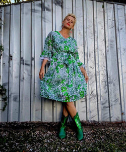 Green Floral Dress