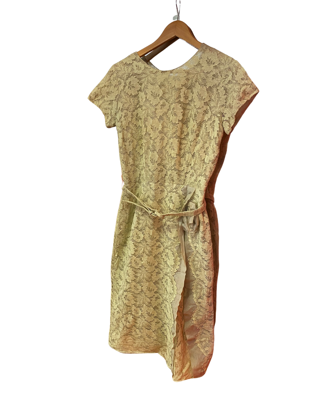 Khaki Leaf Pattern Dress