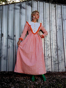 Orange Plaid Dress