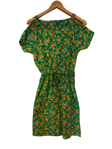 Green Floral Pattern Dress