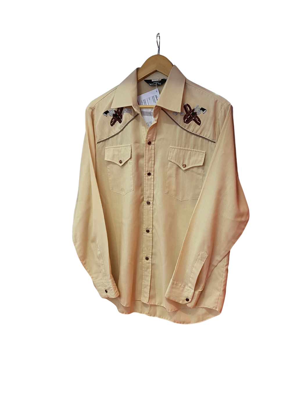 Cowboy Style Button Up with Revolvers