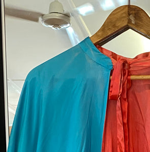 Blue and Red Mid-length Cape