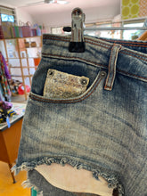 Load image into Gallery viewer, Denim Short Shorts with Sparkles