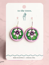 Load image into Gallery viewer, Native Violet/ Gang Gang/ Kangaroo Paw Earrings To The Tress