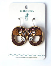 Load image into Gallery viewer, Ring-tailed Possum/ Fruit Bat to the trees handmade earrings