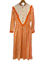 Load image into Gallery viewer, Orange Plaid Dress