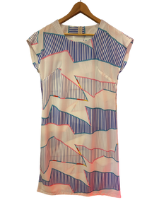 Funky Patch Striped Dress