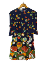Load image into Gallery viewer, Navy Dress with Colourful Ball Pattern