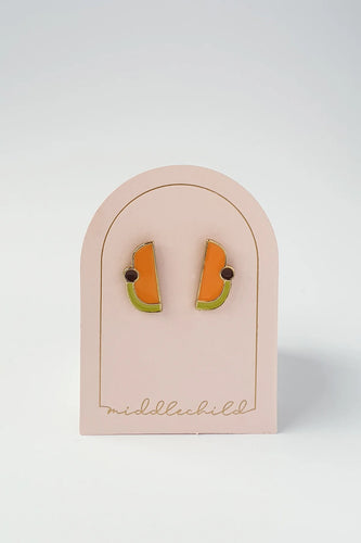 Middle Child Earrings - Division Stud - Orange - ST0922-06