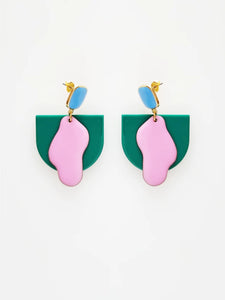 Middle Child Earrings - Parlour - Green - MCS7009