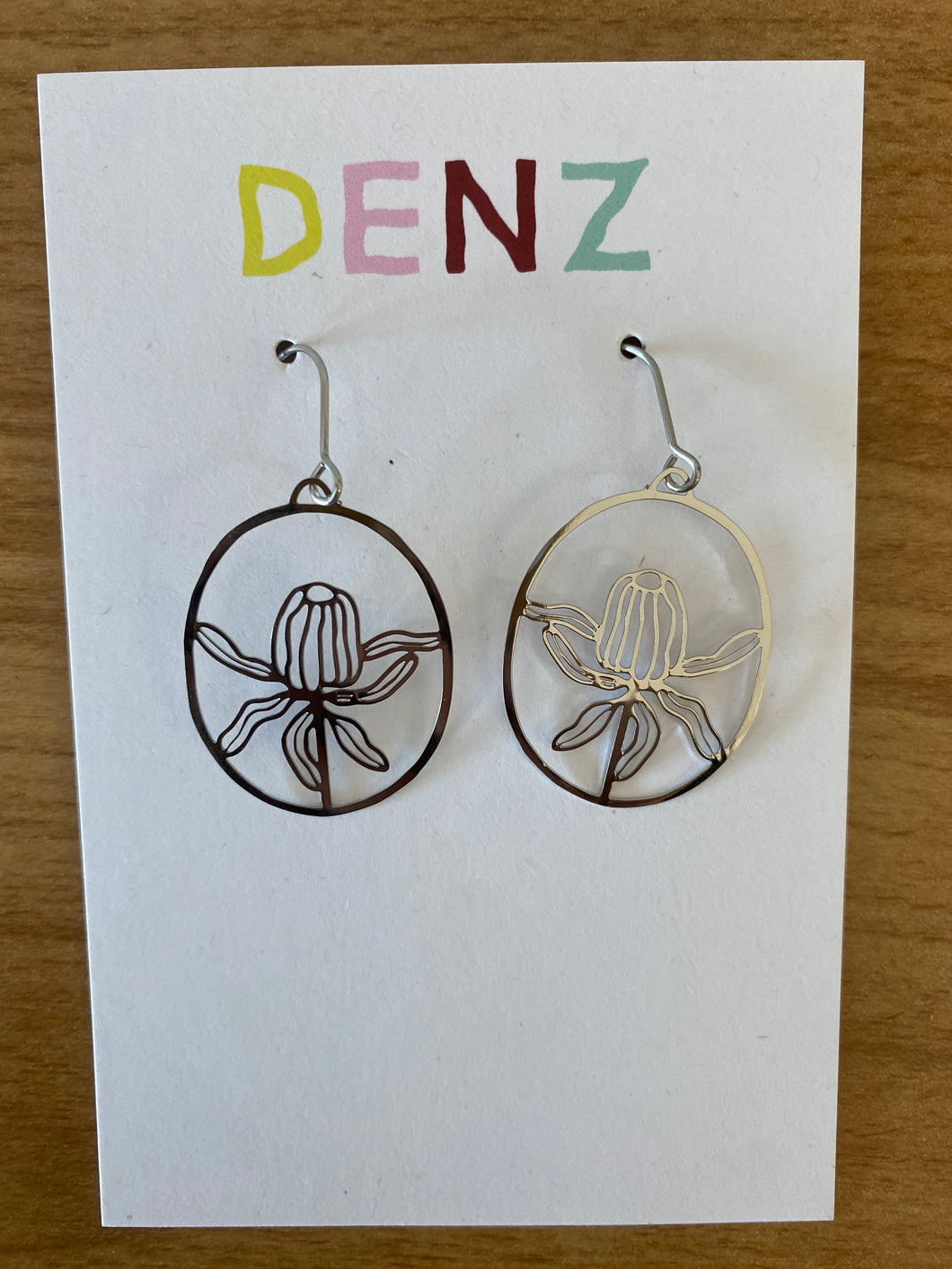 Denz mini banksia in silver