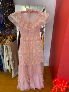 70’s Pink Lace Dress