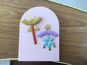 Middle Child Earrings - Pavilion - Chartruese/Lilac - MC0723-020