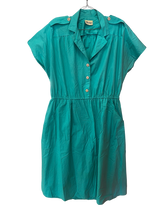 Load image into Gallery viewer, Green Button Up Dress