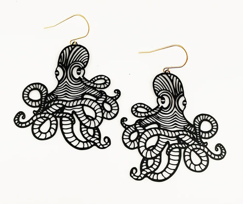 Octopus dangles in black