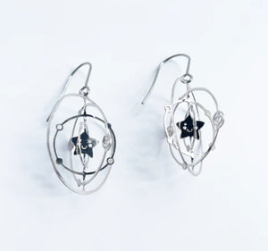 Mini Starry Night dangles in silver