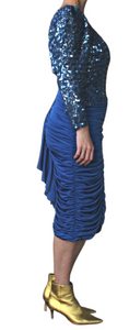 80’s Blue Sequin Dress
