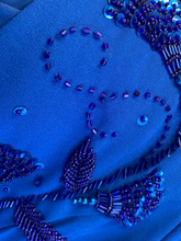 Load image into Gallery viewer, 80&#39;s Blue Jacket with Sequins &amp; Beading