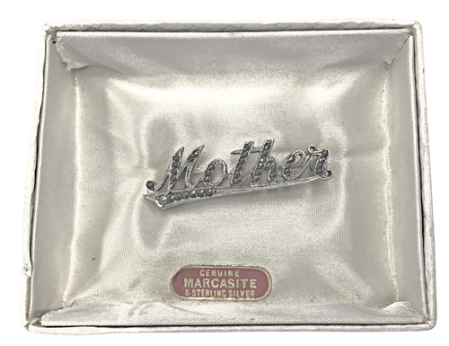 Brooch Genuine Marcasite and Sterling Silver