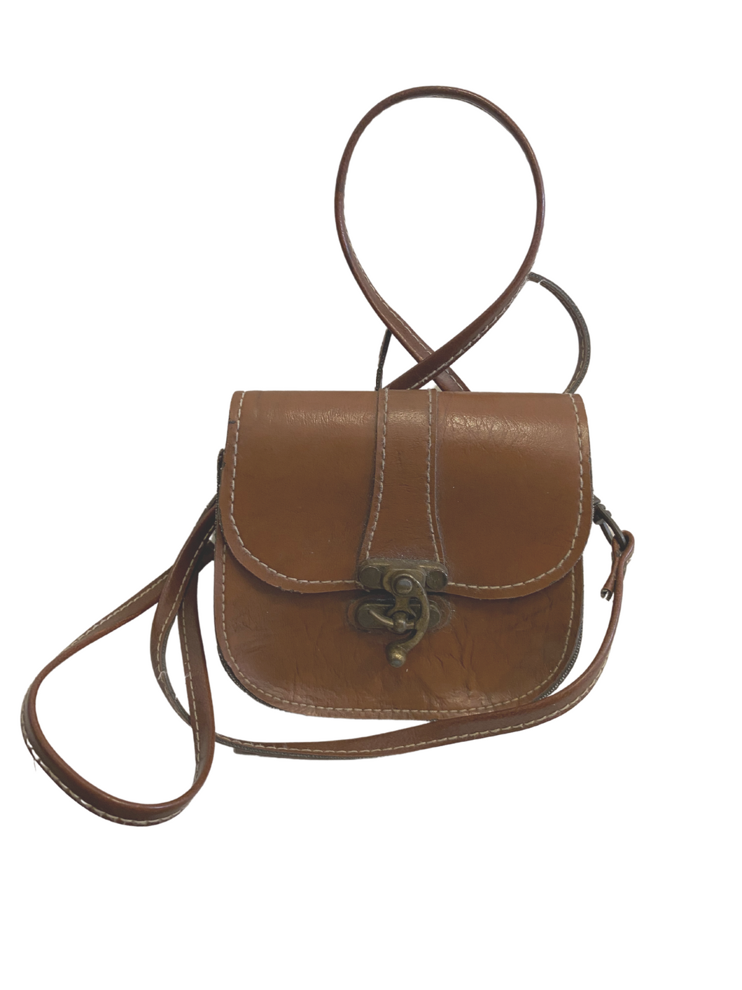 Brown vinyl 90's purse