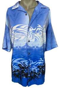 Ocean Current Blue Hawaiian Shirt