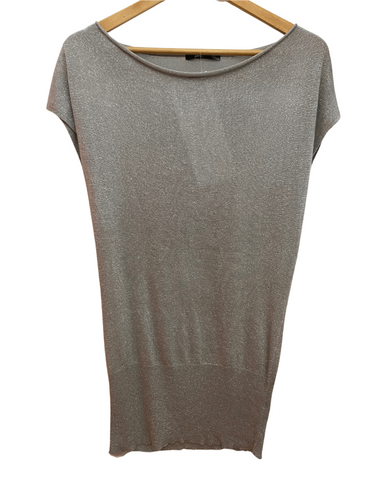 Silver Sleeveless Top