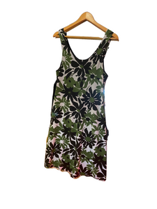 Green Flower Print Dress