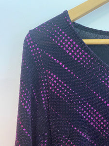 Black Shirt With Purple Sparkles