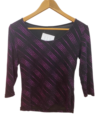Black Shirt With Purple Sparkles
