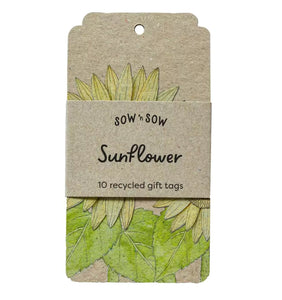Sow n’ Sow - Recycled Gift Tags: Sunflower