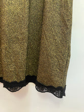 Load image into Gallery viewer, Sparkly Gold Dress With Black Lace